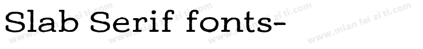 Slab Serif fonts字体转换